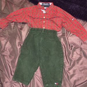Baby’s Corduroy Tommy Hilfiger pants & shirt